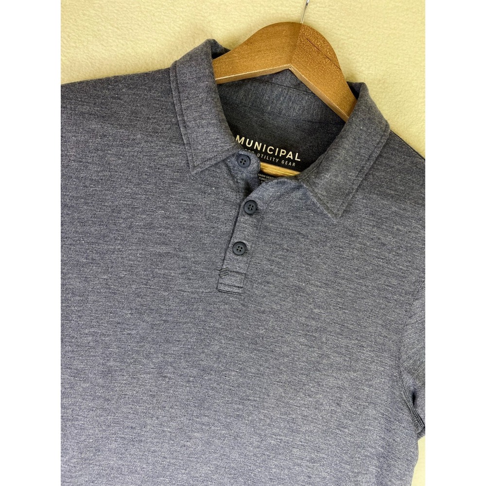 Municipal Polo Shirt Men's Small Gray Short Sleeve Performance - Picture 5 of 10